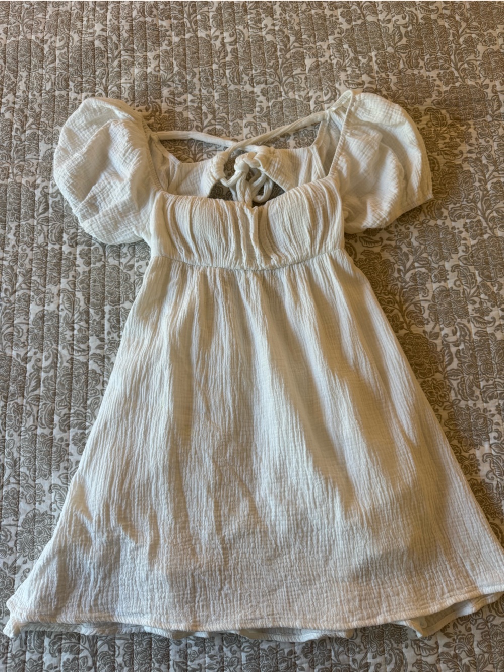 Princess Cream Tie Back Dress